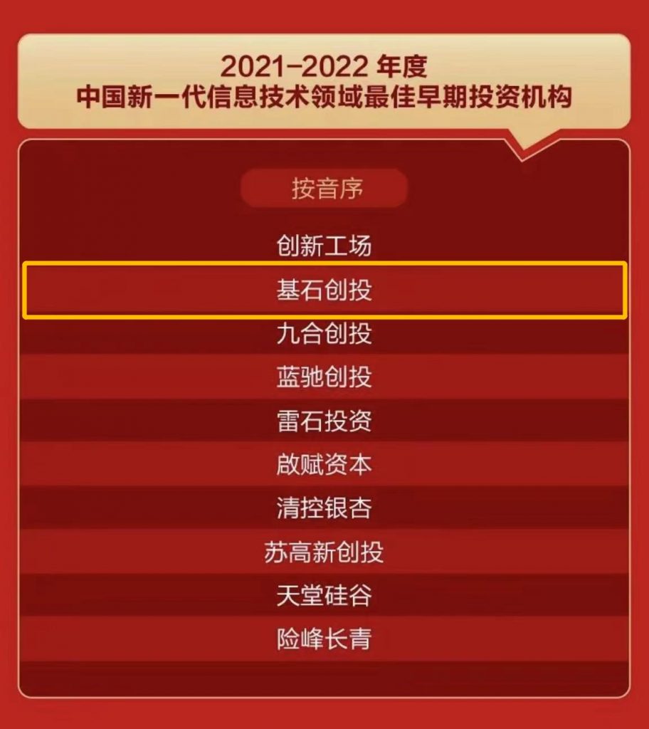 喜报｜基石创投荣登融中2021-2022年度中国产业投资榜多项榜单
